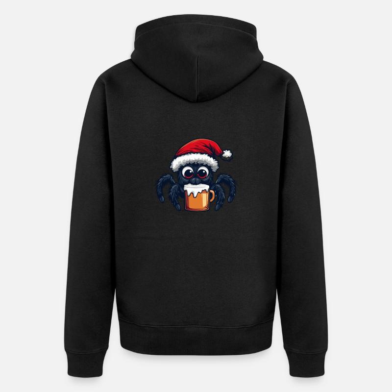 Bière de Noël Spider Tarantula - Veste à capuche bio Premium Unisexe - noir