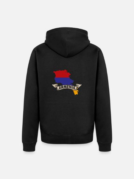 Armenian flag Armenia - Unisex Premium Organic Zip Hoodie - black
