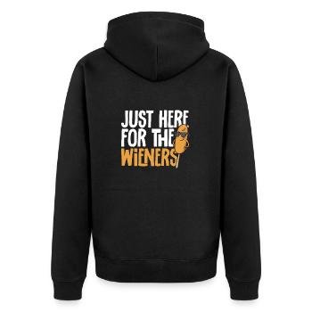 Corn Dog Corndog - Unisex Premium Organic Zip Hoodie - black - Back - Nico (187cm)