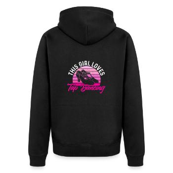 Professeur de claquettes Danseuse de claquettes Claquettes - Veste à capuche bio Premium Unisexe - noir - Dos - Nico (187cm)