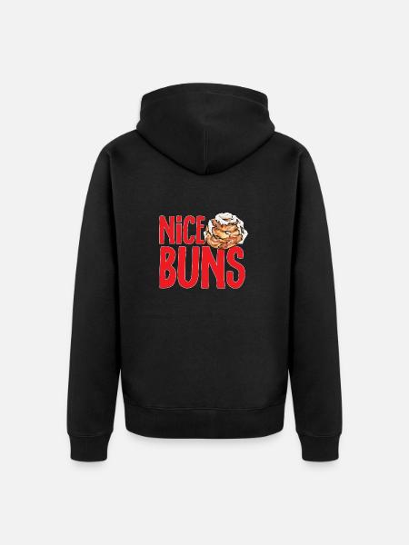 Cinnamon roll - Unisex Premium Organic Zip Hoodie - black