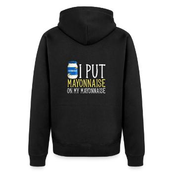 Mayonnaise - Veste à capuche bio Premium Unisexe - noir - Dos - Nico (187cm)