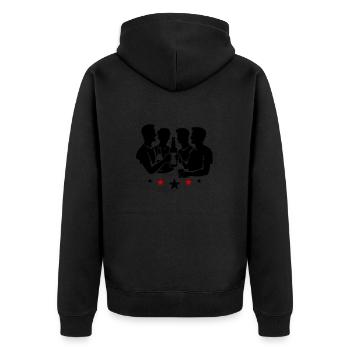 Team Party Gruppe Feiern Jga - Unisex Premium Bio Zip Hoodie - Schwarz - Hinten - Nico (187cm)