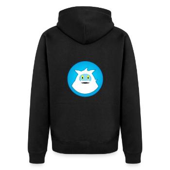 Yéti | Logo - Veste à capuche bio Premium Unisexe - noir - Dos - Nico (187cm)