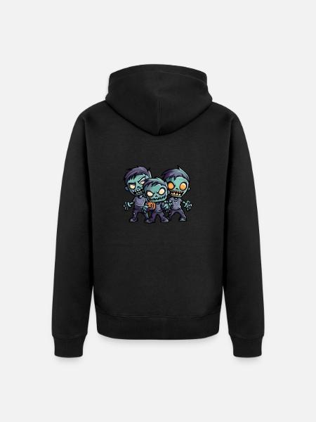 Zombies Halloween - Unisex Premium Organic Zip Hoodie - black