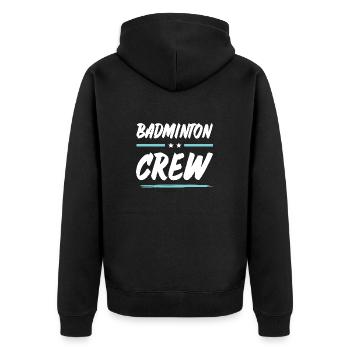 Équipe de badminton - Veste à capuche bio Premium Unisexe - noir - Dos - Nico (187cm)