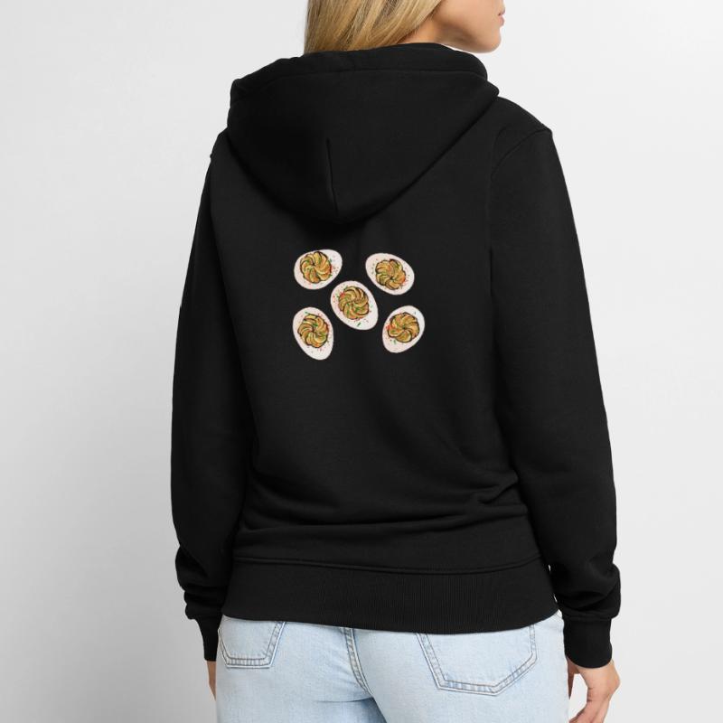 Stuffed Eggs Deviled Eggs Unisex Premium Organic Zip Hoodie