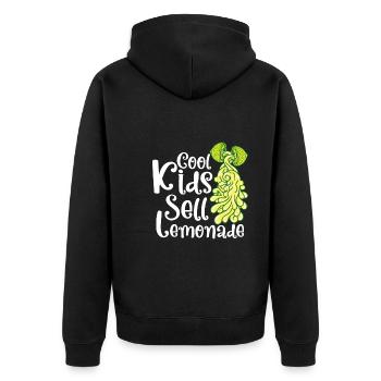 Lemonade Lemon Juice Homemade - Unisex Premium Organic Zip Hoodie - black - Back - Nico (187cm)