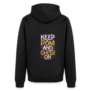 Tenue de pom-pom girl - Veste à capuche bio Premium Unisexe - noir - Dos - Nico (187cm)