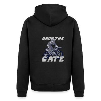Dirt Bike Dirt Bike Riding Motocross Dirt Biking - Unisex Premium Organic Zip Hoodie - black - Back - Nico (187cm)
