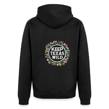 Texas Wildflowers Season Fields Flowers Texas - Veste à capuche bio Premium Unisexe - noir - Dos - Nico (187cm)