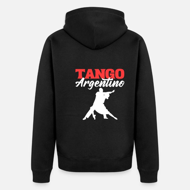 Tango Argentino Tango Tänzer - Unisex Premium Bio Zip Hoodie - Schwarz