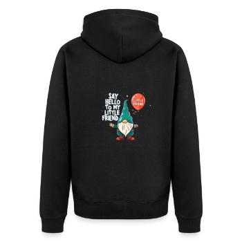 Garden Gnomes Gnome Lover Funny Gnome Gardening - Unisex Premium Organic Zip Hoodie - black - Back - Nico (187cm)