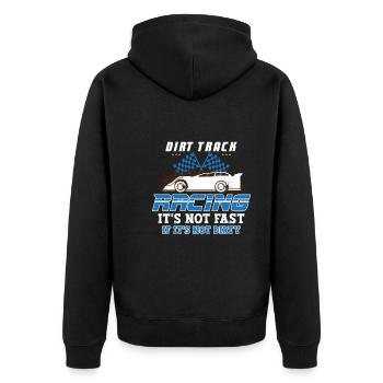 Dirt Track Racing Course rapide et sale Course de fans de course - Veste à capuche bio Premium Unisexe - noir - Dos - Nico (187cm)