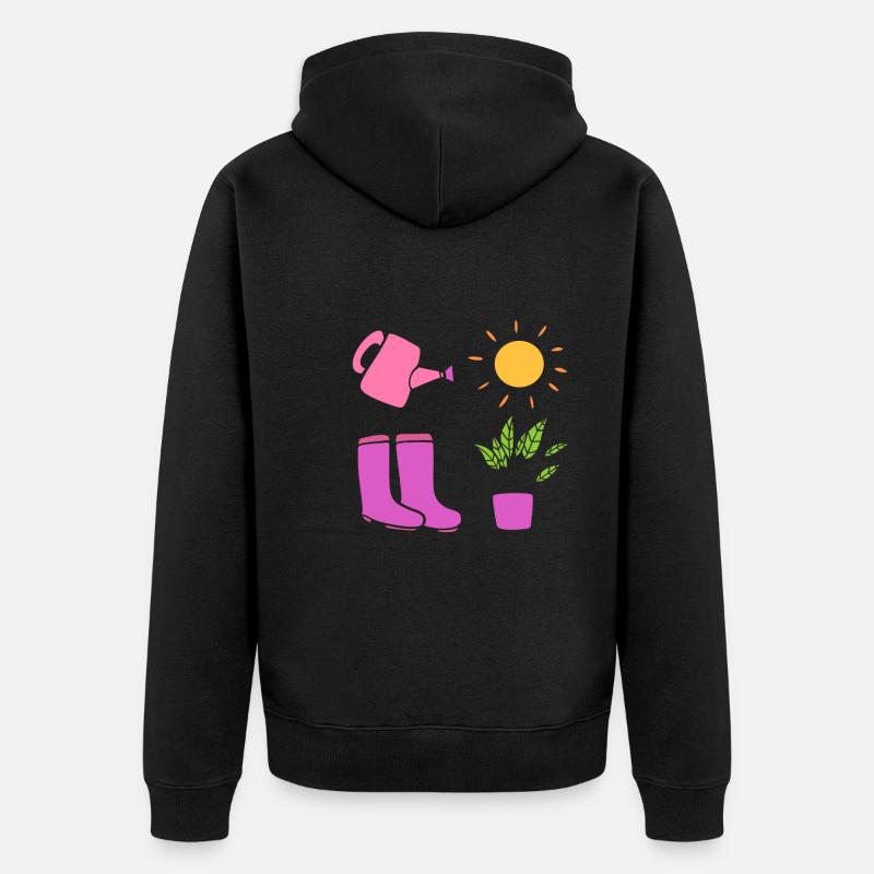 Botanisch Gärtner - Unisex Premium Bio Zip Hoodie - Schwarz