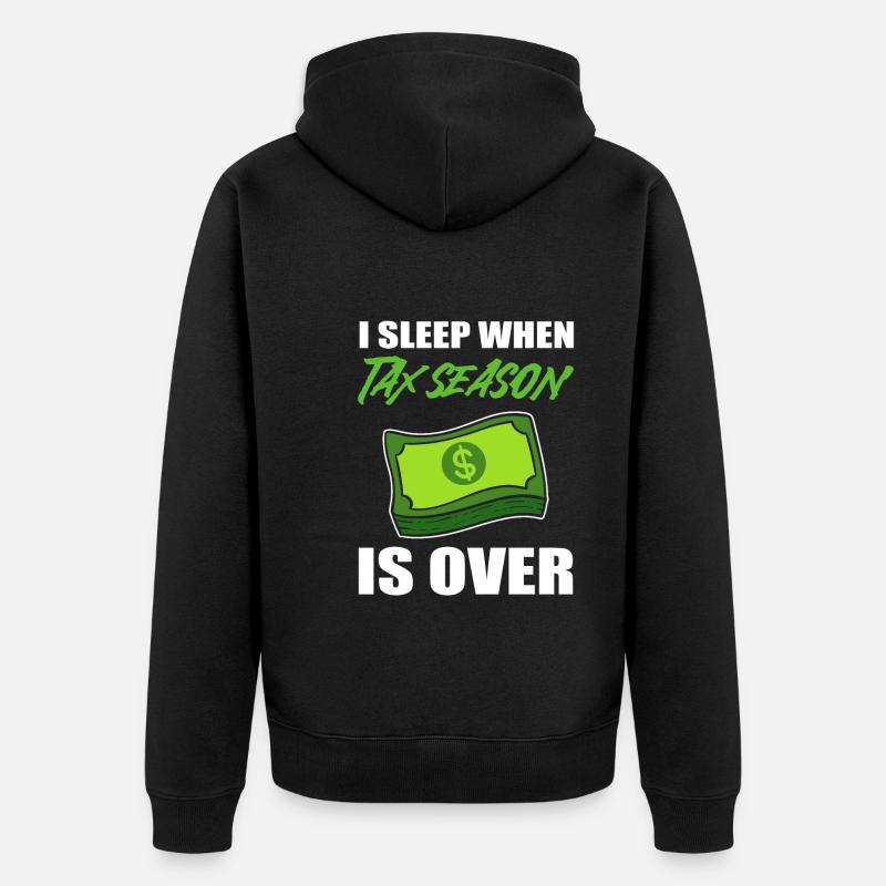 Steuersaison Auditor - Unisex Premium Bio Zip Hoodie - Schwarz