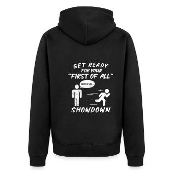 Debating Speech Debating Speaker Gift Idea - Unisex Premium Organic Zip Hoodie - black - Back - Nico (187cm)