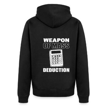 Lustige Buchhaltung Buchhalter - Unisex Premium Bio Zip Hoodie - Schwarz - Hinten - Nico (187cm)