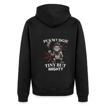 Pukwudgie, Cryptid, Folklore, Myths, Cryptozoologist - Unisex Premium Organic Zip Hoodie - black - Back - Nico (187cm)