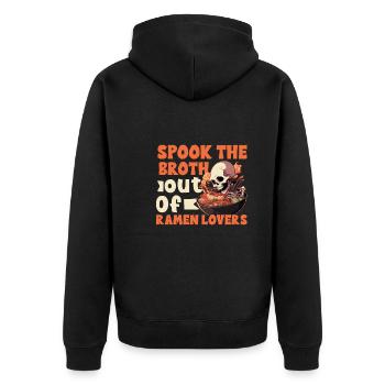 Horreur Ramen Halloween Ramen Nouilles effrayantes - Veste à capuche bio Premium Unisexe - noir - Dos - Nico (187cm)