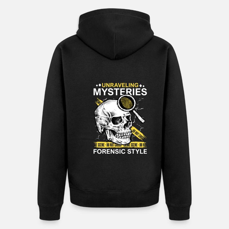 Pathologe, Forensik-experte, Tatortanalytiker - Unisex Premium Bio Zip Hoodie - Schwarz
