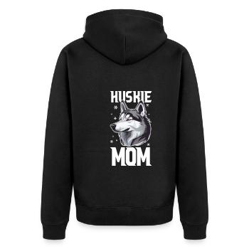 Chien de traîneau Huskie Alaska Sports d’hiver - Veste à capuche bio Premium Unisexe - noir - Dos - Nico (187cm)