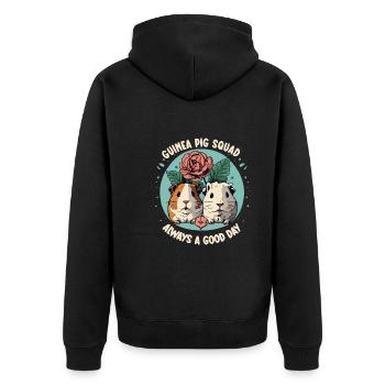 Cochon d’Inde amant pomme de terre à fourrure - Veste à capuche bio Premium Unisexe - noir - Dos - Nico (187cm)