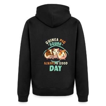 Cochon d’Inde amant pomme de terre à fourrure - Veste à capuche bio Premium Unisexe - noir - Dos - Nico (187cm)