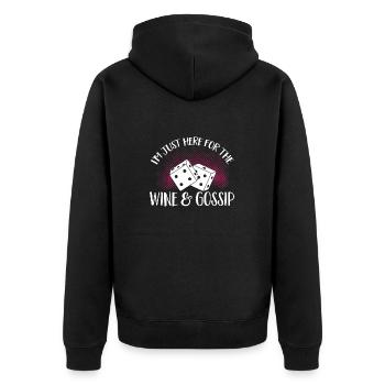 Bunco Dice Game - Unisex Premium Organic Zip Hoodie - black - Back - Nico (187cm)
