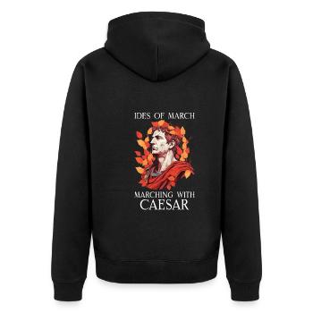 Jules César Histoire romaine Empire romain - Veste à capuche bio Premium Unisexe - noir - Dos - Nico (187cm)