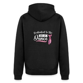 Ballett Ballerina Tanz Tänzerin Tanz Ballett - Unisex Premium Bio Zip Hoodie - Schwarz - Hinten - Nico (187cm)