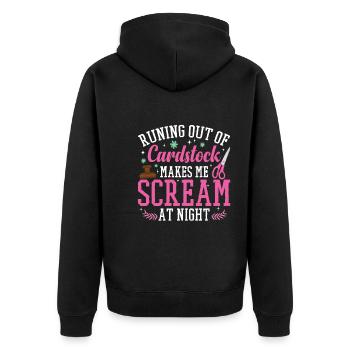Cardmaker Scrapbooking Card Making Kits For - Unisex Premium Organic Zip Hoodie - black - Back - Nico (187cm)