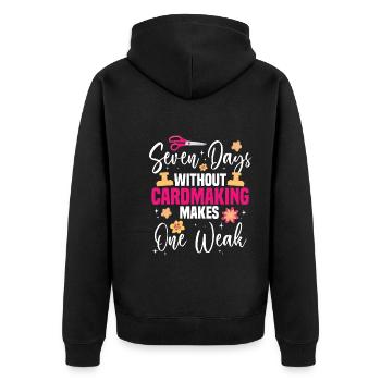 Cardmaker Scrapbooking Card Making Kits For - Unisex Premium Organic Zip Hoodie - black - Back - Nico (187cm)