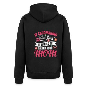 Cardmaker Scrapbooking-kartenherstellungssets Für - Unisex Premium Bio Zip Hoodie - Schwarz - Hinten - Nico (187cm)