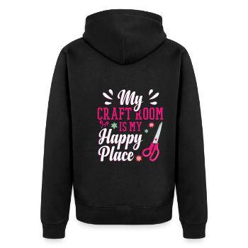 Cardmaker Scrapbooking Card Making Kits For - Unisex Premium Organic Zip Hoodie - black - Back - Nico (187cm)