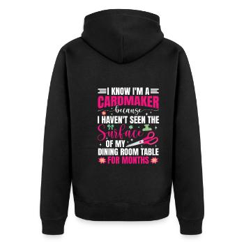 Cardmaker Scrapbooking Card Making Kits For - Unisex Premium Organic Zip Hoodie - black - Back - Nico (187cm)