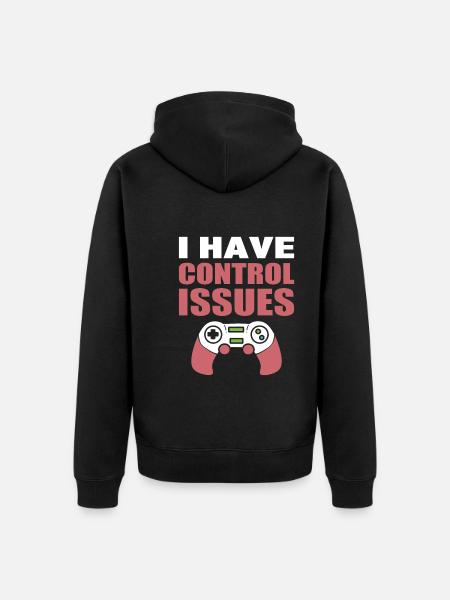 I Have Control Issues Getriebe - Unisex Premium Bio Zip Hoodie - Schwarz