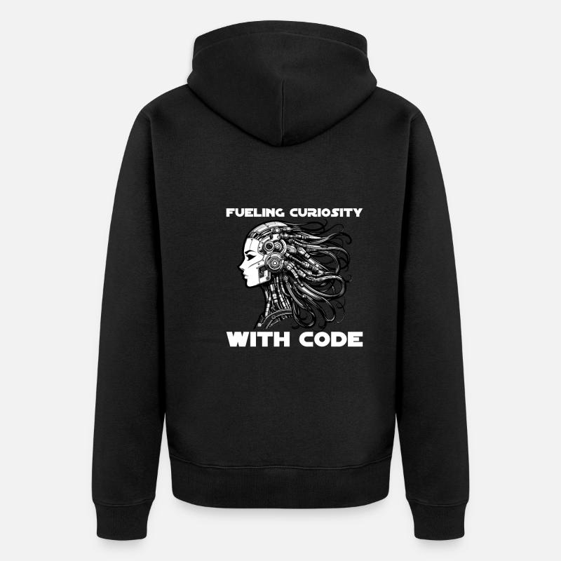 Künstliche Intelligenz, Maschinelles Lernen, Daten - Unisex Premium Bio Zip Hoodie - Schwarz