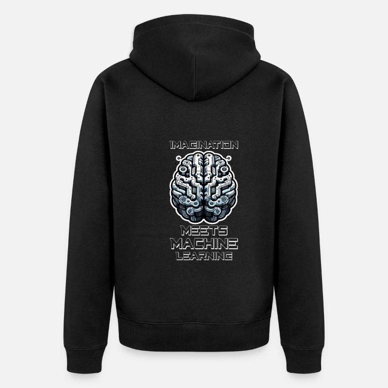 Artificial intelligence, machine learning, data - Unisex Premium Organic Zip Hoodie - black