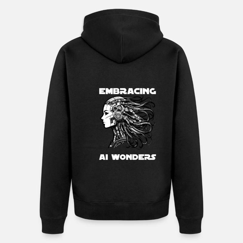 Artificial Intelligence, Machine Learning, Data - Unisex Premium Organic Zip Hoodie - black