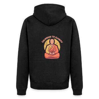 Yoga Pleine conscience Pratique Méditation Manifestation - Veste à capuche bio Premium Unisexe - noir - Dos - Nico (187cm)