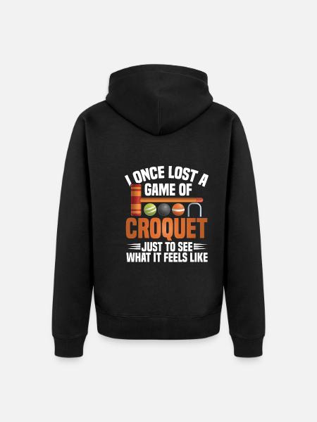 Croquet Mallet Croquet Club Croquet Player Croquet - Unisex Premium Organic Zip Hoodie - black
