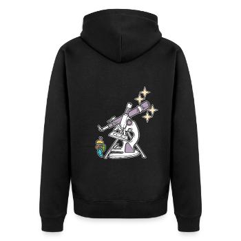 Science Is Everywhere Chemiker - Unisex Premium Bio Zip Hoodie - Schwarz - Hinten - Nico (187cm)
