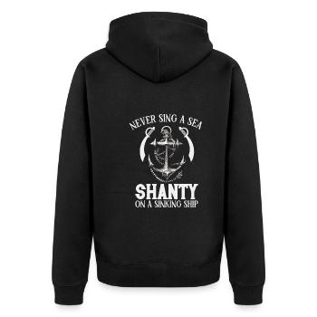 Sailors Sea Shanty Singing Ship Adventures - Veste à capuche bio Premium Unisexe - noir - Dos - Nico (187cm)