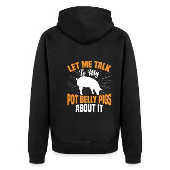 Pot Belly Pig Harnais et laisse Pot Belly Pig - Veste à capuche bio Premium Unisexe - noir - Dos - Nico (187cm)