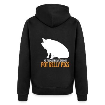 Pot Belly Pig Harnais et laisse Pot Belly Pig - Veste à capuche bio Premium Unisexe - noir - Dos - Nico (187cm)
