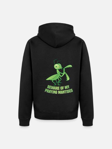 Gottesanbeterin-kostüm Futtergehege - Unisex Premium Bio Zip Hoodie - Schwarz