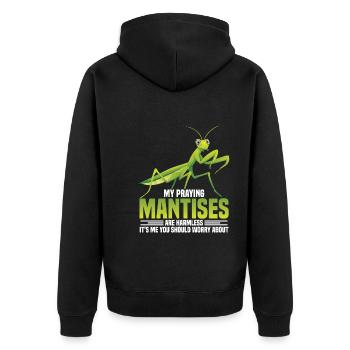 Enclos alimentaire de costume de mante religieuse - Veste à capuche bio Premium Unisexe - noir - Dos - Nico (187cm)