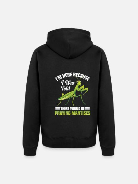 Gottesanbeterin-kostüm Futtergehege - Unisex Premium Bio Zip Hoodie - Schwarz
