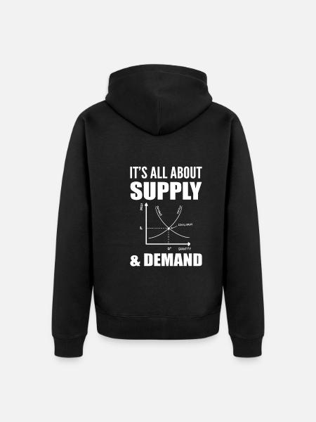 Wirtschaftswirtschaft Humor Statistiker - Unisex Premium Bio Zip Hoodie - Schwarz